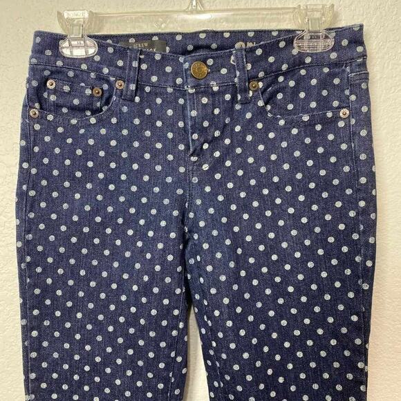 J. Crew Women’s Polka Dot Toothpick Ankle Jeans Size 27 - Picture 2 of 8